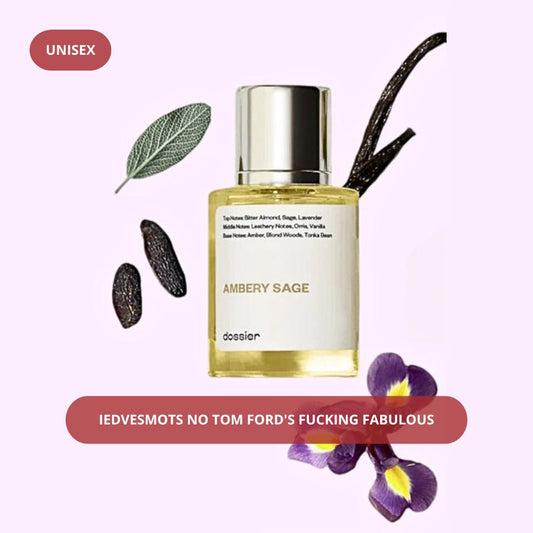 Ambery Sage Dossier Eau de Parfum. Size: 50ml