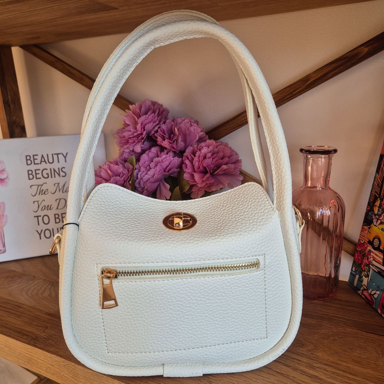 Women's small white bag