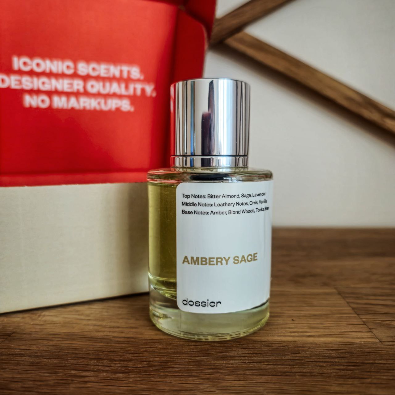 Ambery Sage Dossier Eau de Parfum. Size: 50ml