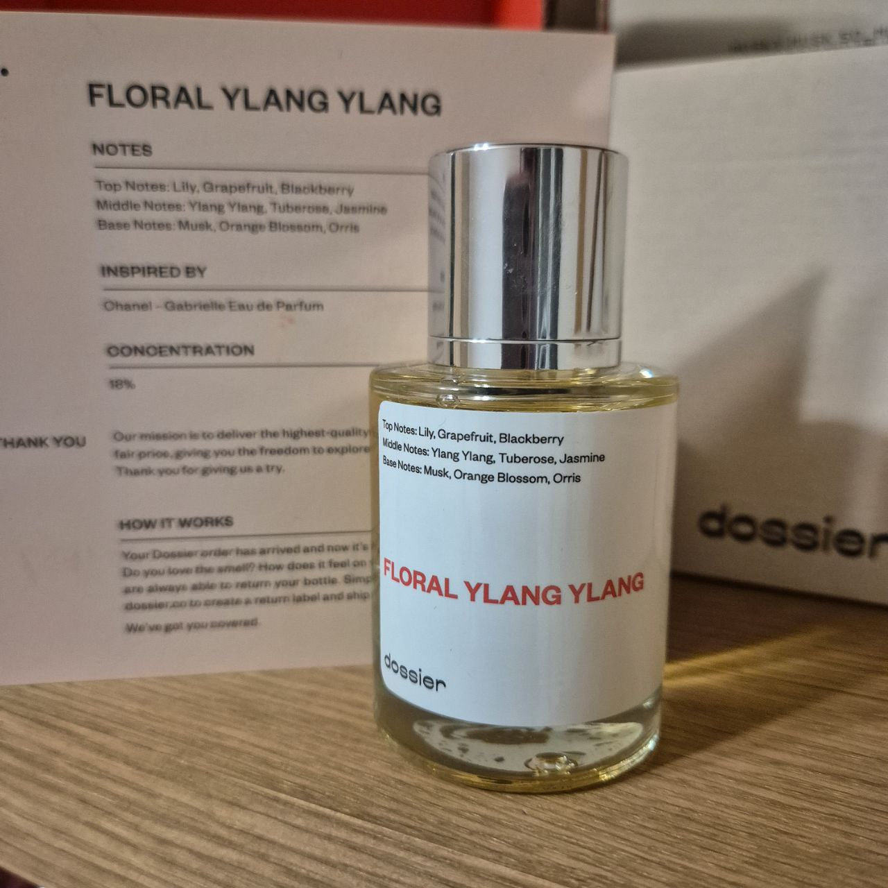 Floral Ylang Ylang Dossier Eau de Parfum. Size: 50ml