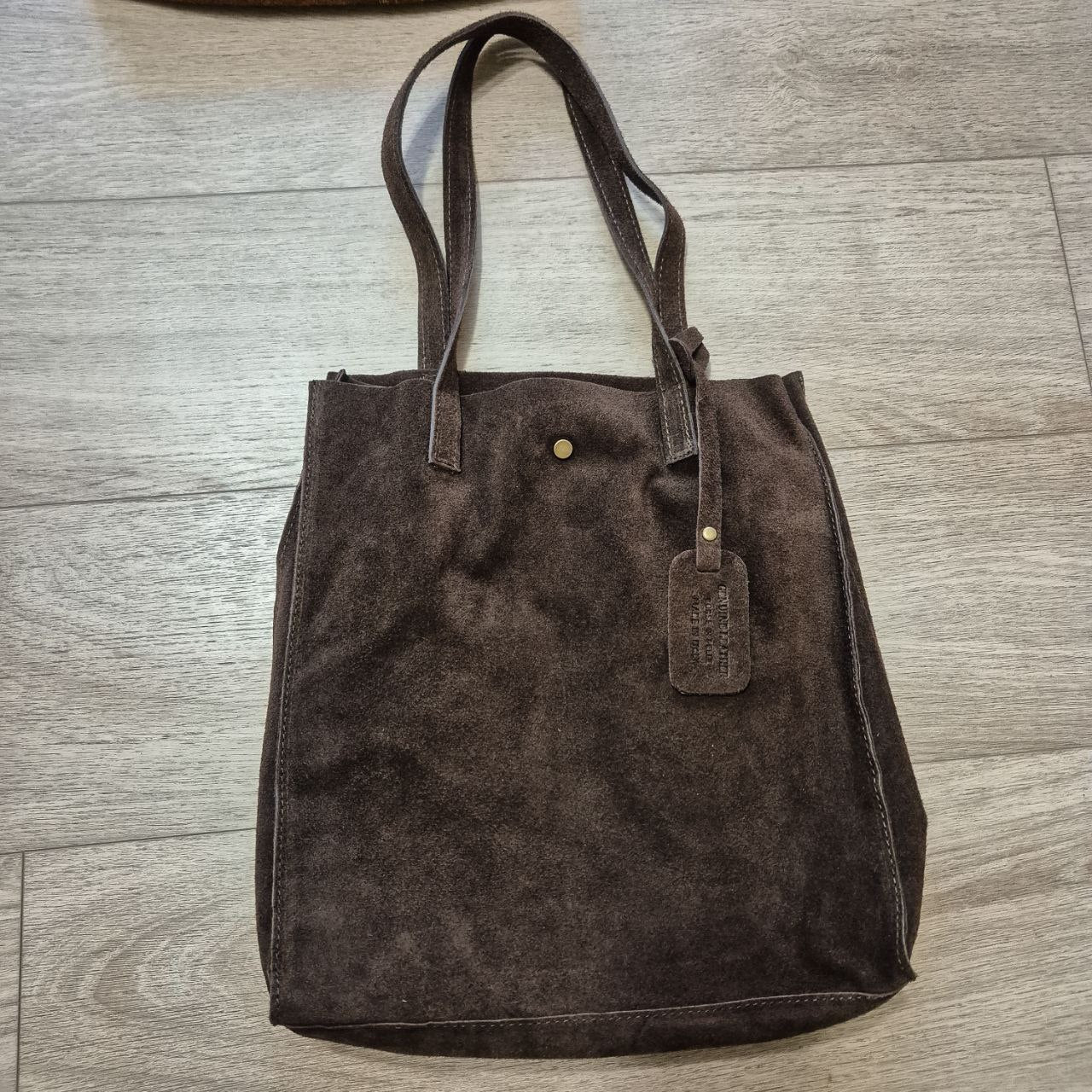 Women's natural suede shopper