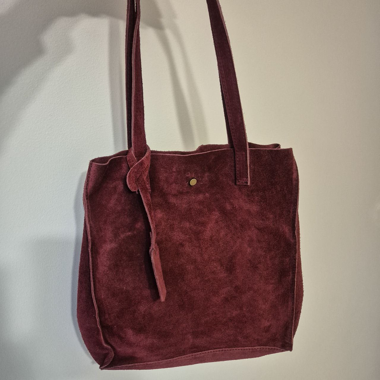 Women's natural suede shopper