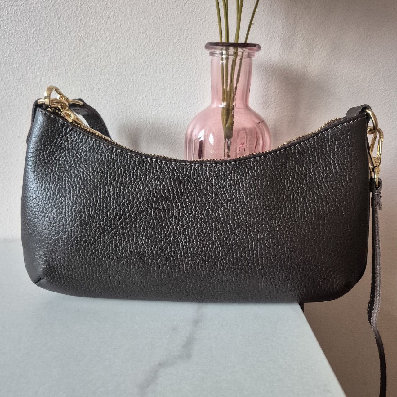 Women's small brown leather bag